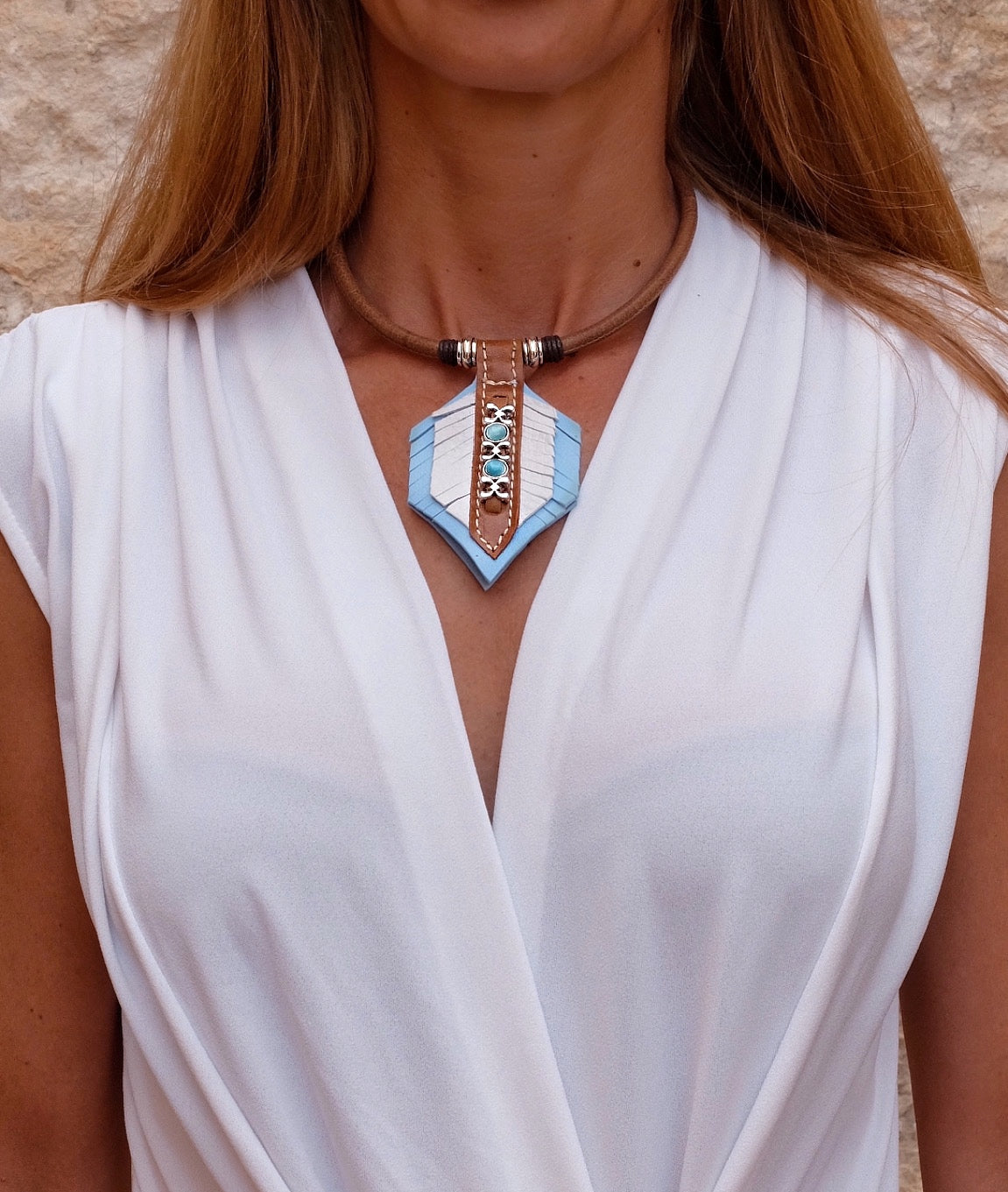 COLLAR TAHITÍ AZUL - LALAEUNO