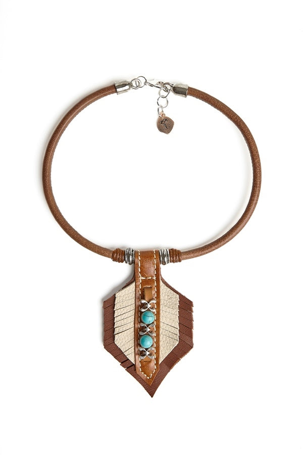 COLLAR TAHITÍ MARRON - LALAEUNO