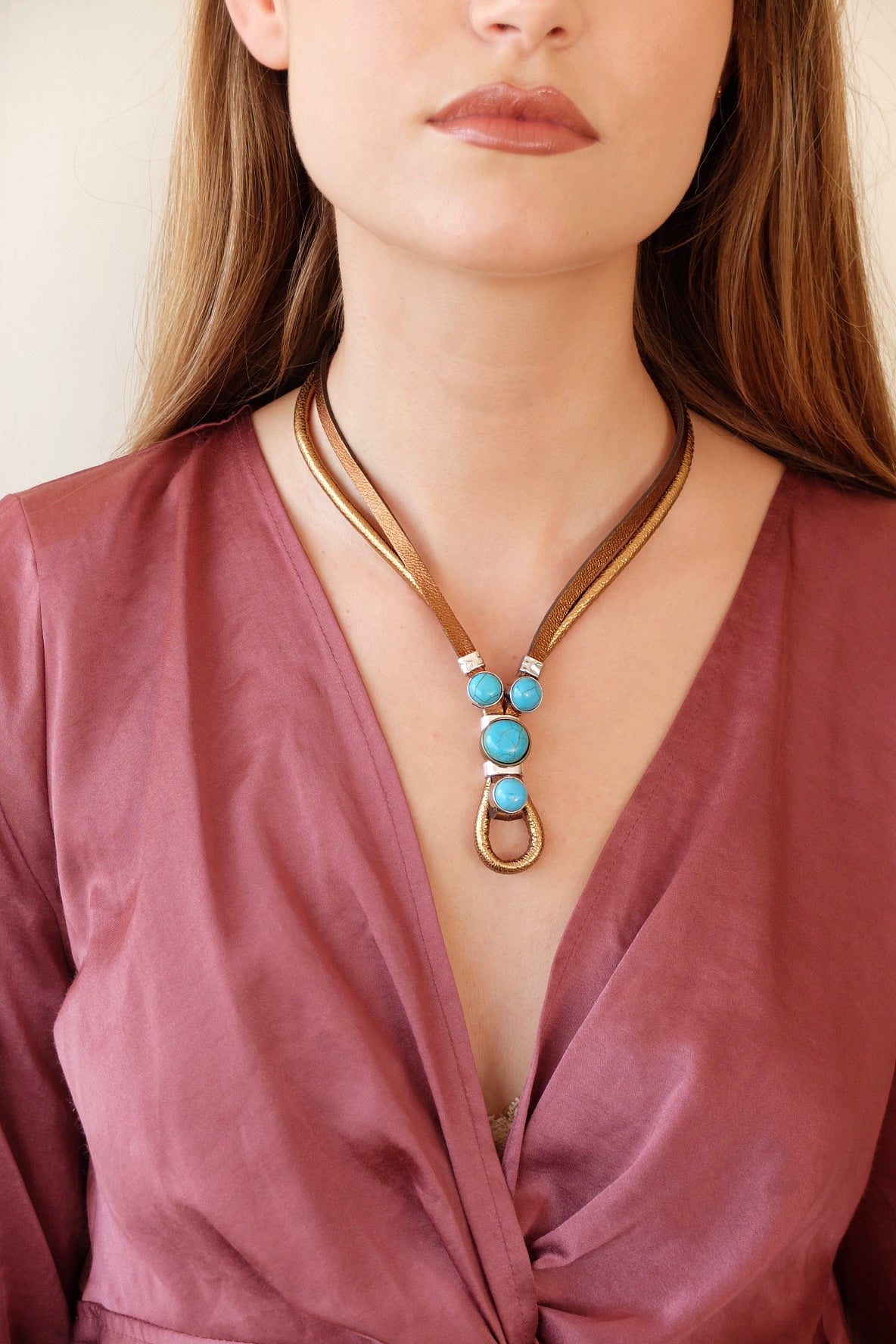 COLLIER LURAX TURQUOISE - LALAEUNO